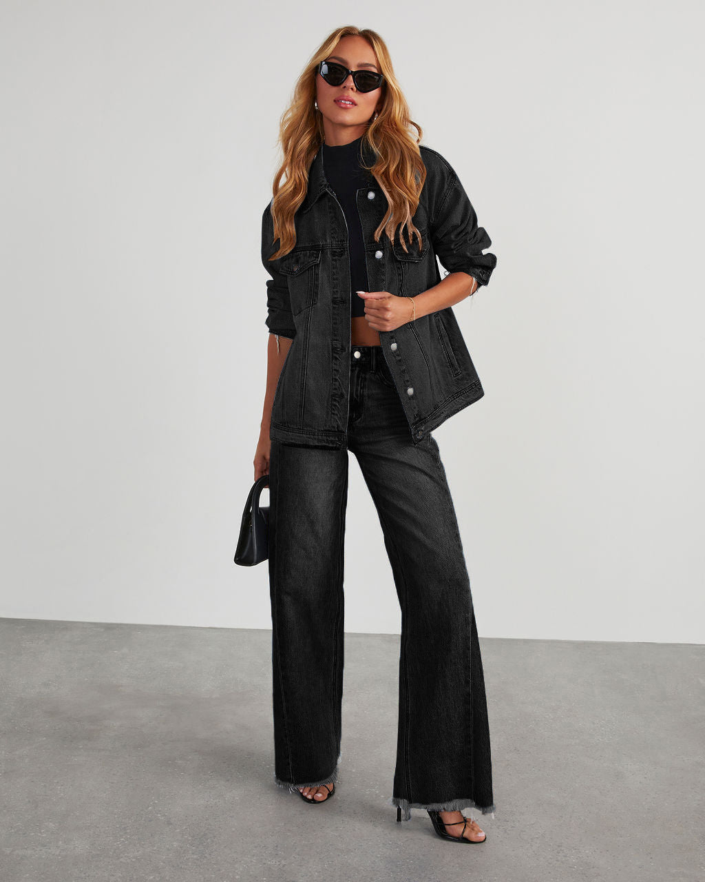 Women's Loose Fit Dark Denim Jeans