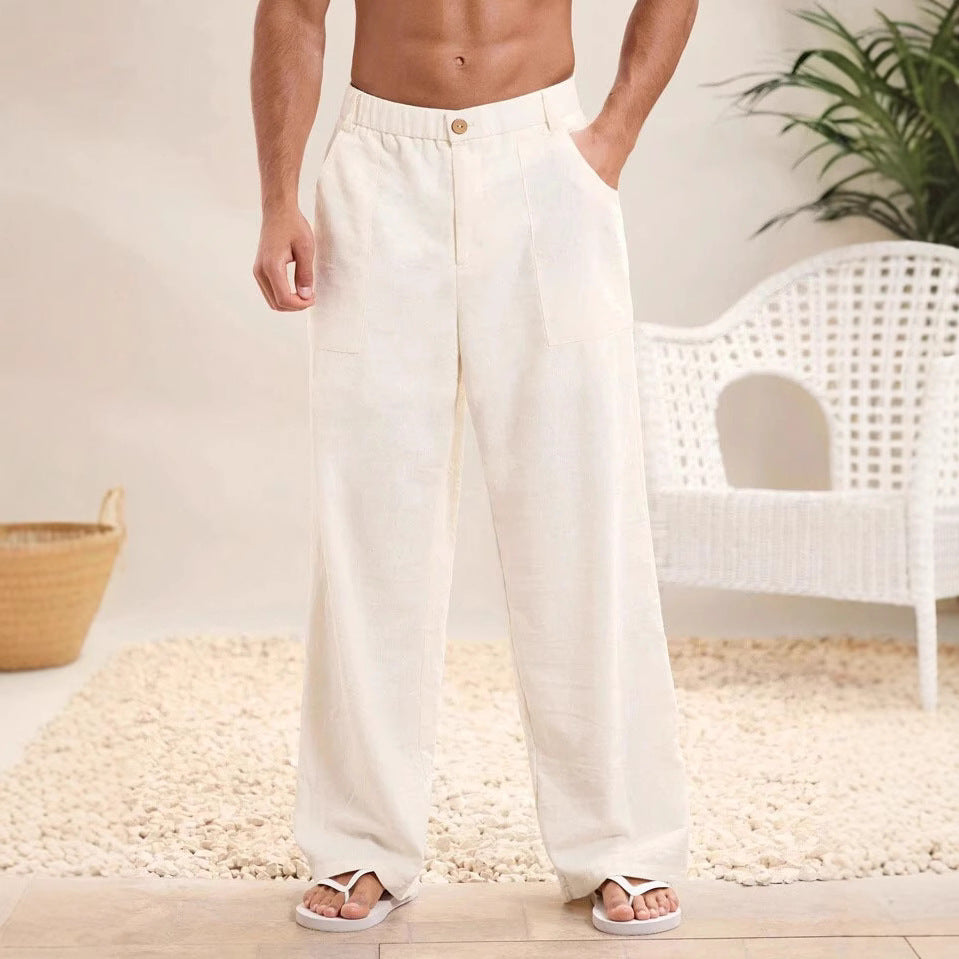 Comfortable Men's Full Length Elastic Pants - Nocini