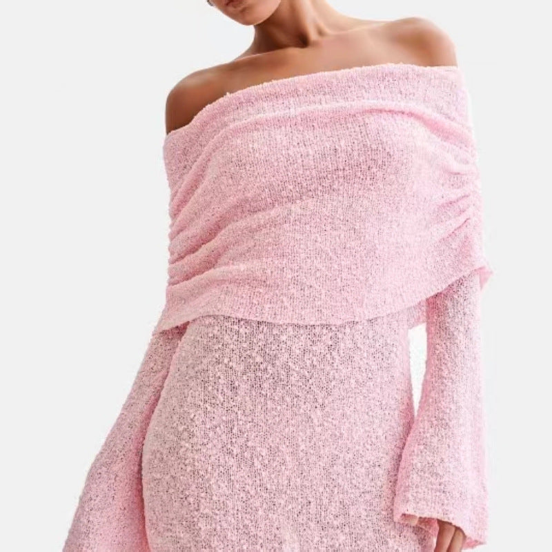 Relaxed Fit Off Shoulder Beach Maxi Dress - Nocini