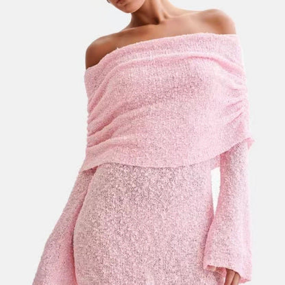 Relaxed Fit Off Shoulder Beach Maxi Dress - Nocini