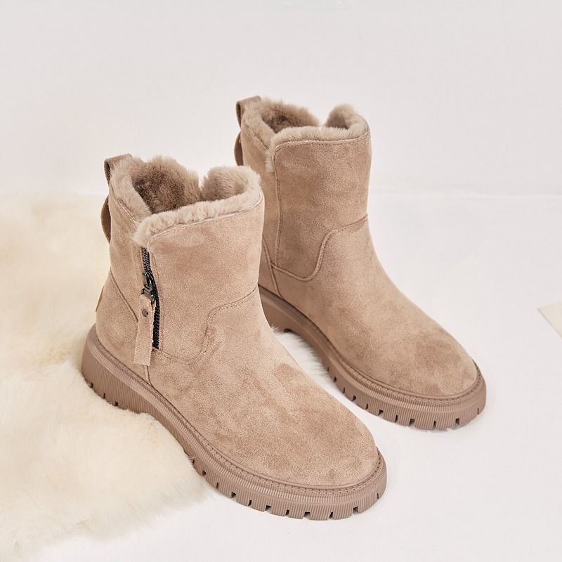 Ladies Suede Slip On Ankle Boots - Nocini