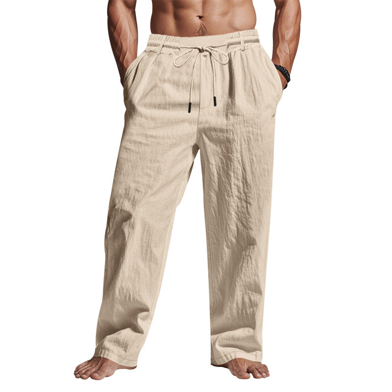 Comfortable Linen Pants for Men with Elastic Waist