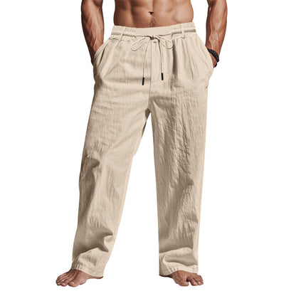 Comfortable Linen Pants for Men with Elastic Waist