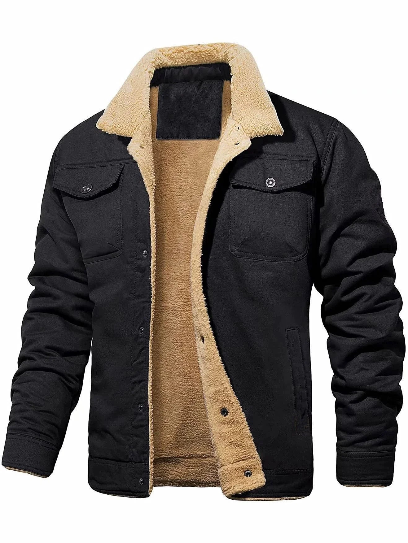 Warm Fleece Lined Mens Casual Jacket