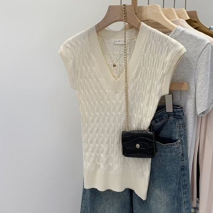 Women's Cable Knit Tank Top Vest