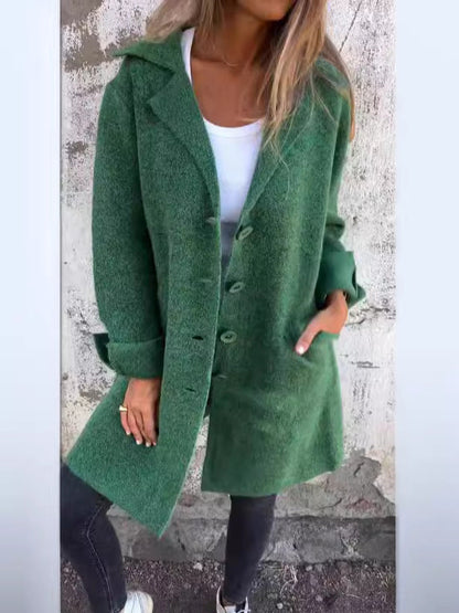 Classic Wool Blend Overcoat for Women