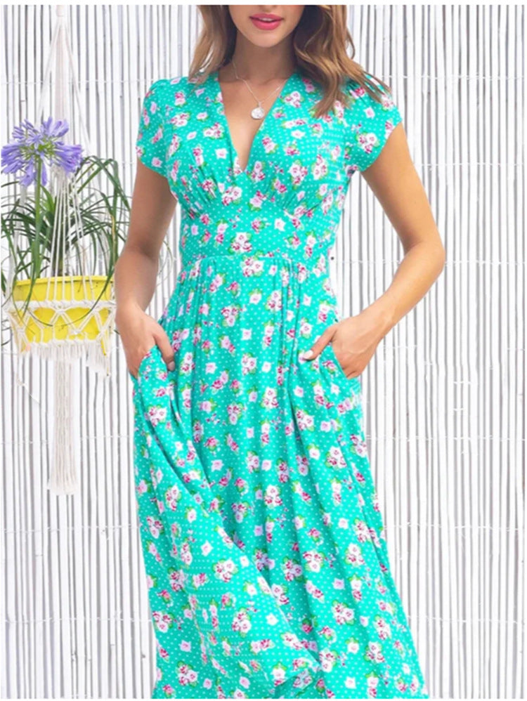 Classic Front Button Midi Dress