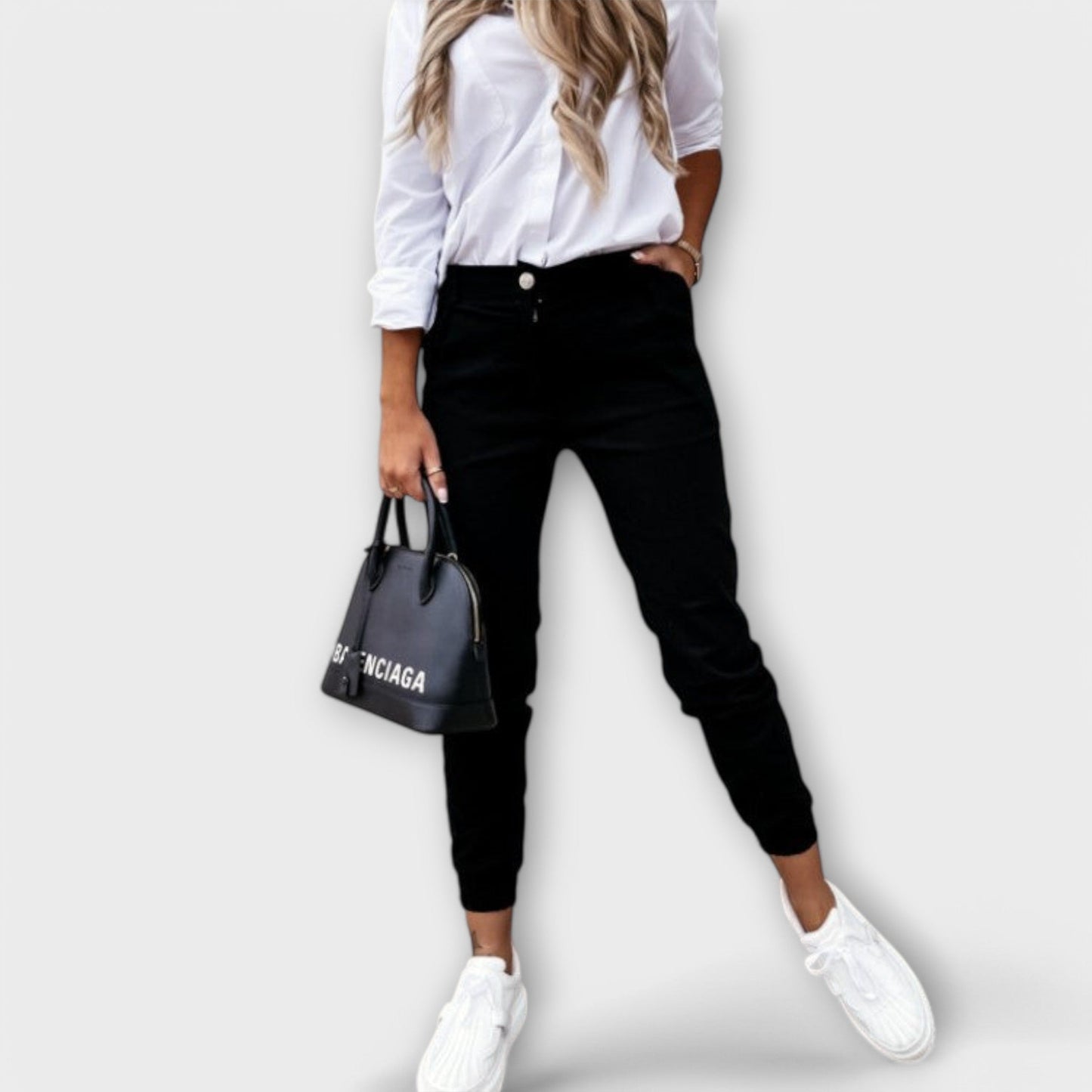 Comfortable Elastic Waist Daily Pants