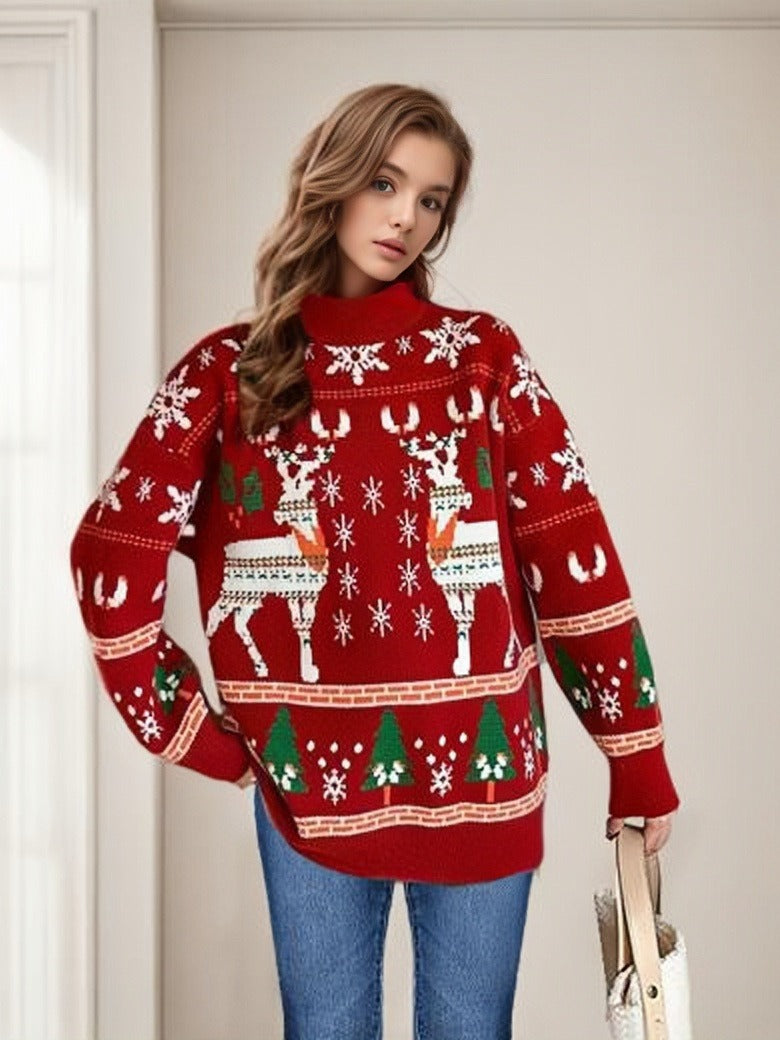 Cozy Holiday Crew Neck Sweater - Nocini