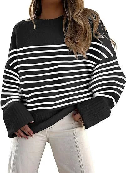 Cozy Oversized Crew Neck Sweater - Nocini