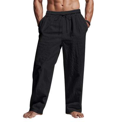 Comfortable Linen Pants for Men with Elastic Waist