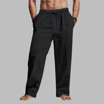 Comfortable Loose Fit Cotton Pants - Olytrend