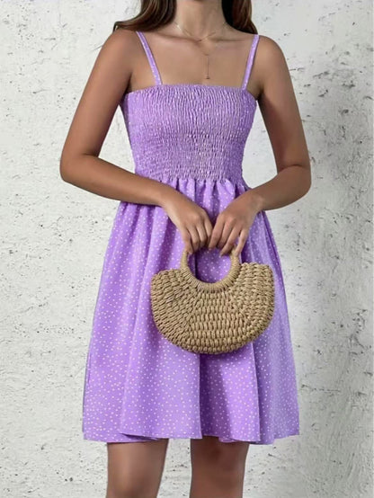 Ladies Floral Summer Spaghetti Strap Dress