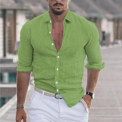 Men's Lightweight Breathable Linen Casual Shirt