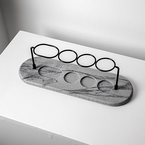 Sleek White Bathroom Toothbrush Stand
