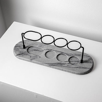 Sleek White Bathroom Toothbrush Stand