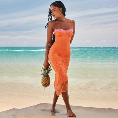 Elegant Strapless Midi Dress for Women - Nocini