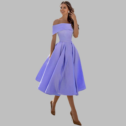 Chic Strapless Silk Formal Evening Dress