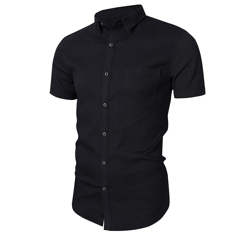 Lightweight Short Sleeve Men's Cotton Shirt