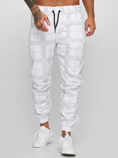 Comfortable Plaid Jogger Pants for Men