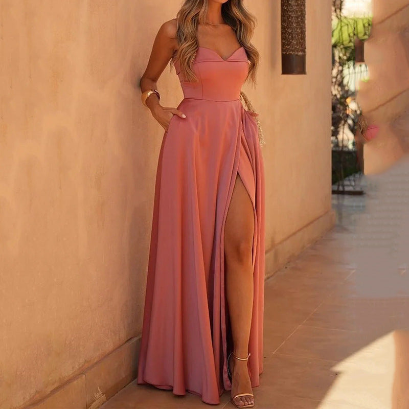 Elegant Long Dress for Women - Fit and Flare Style - Nocini
