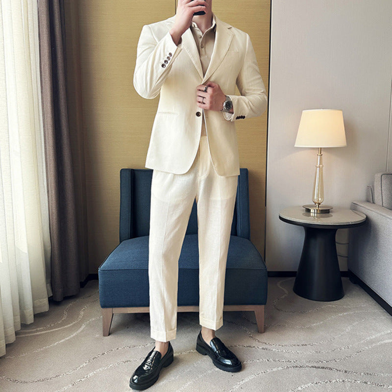 Slim Fit Cotton Blazer for Men