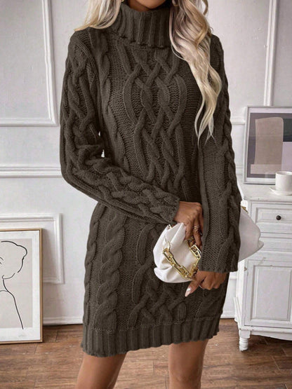 Feminine Crew Neck Mini Dress