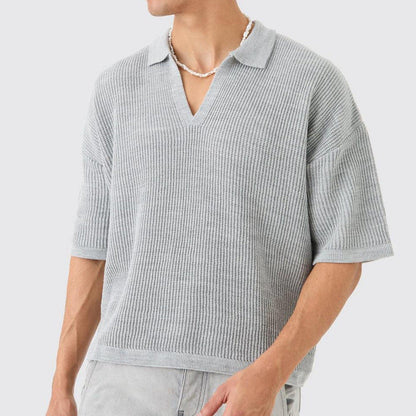 Casual Short Sleeve V-Neck Men's Tee Shirt
