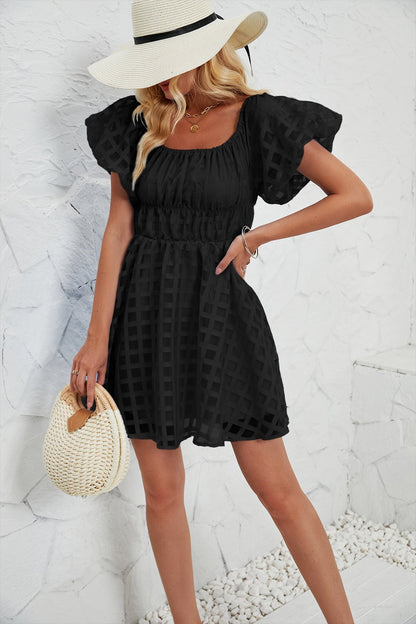 Casual Check Mini Dress for Women