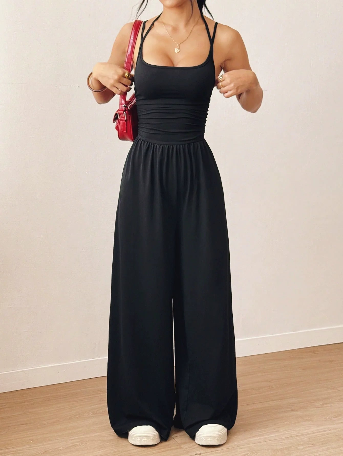 Women's Flowy Wide Leg Summer Jumpsuit - Nocini