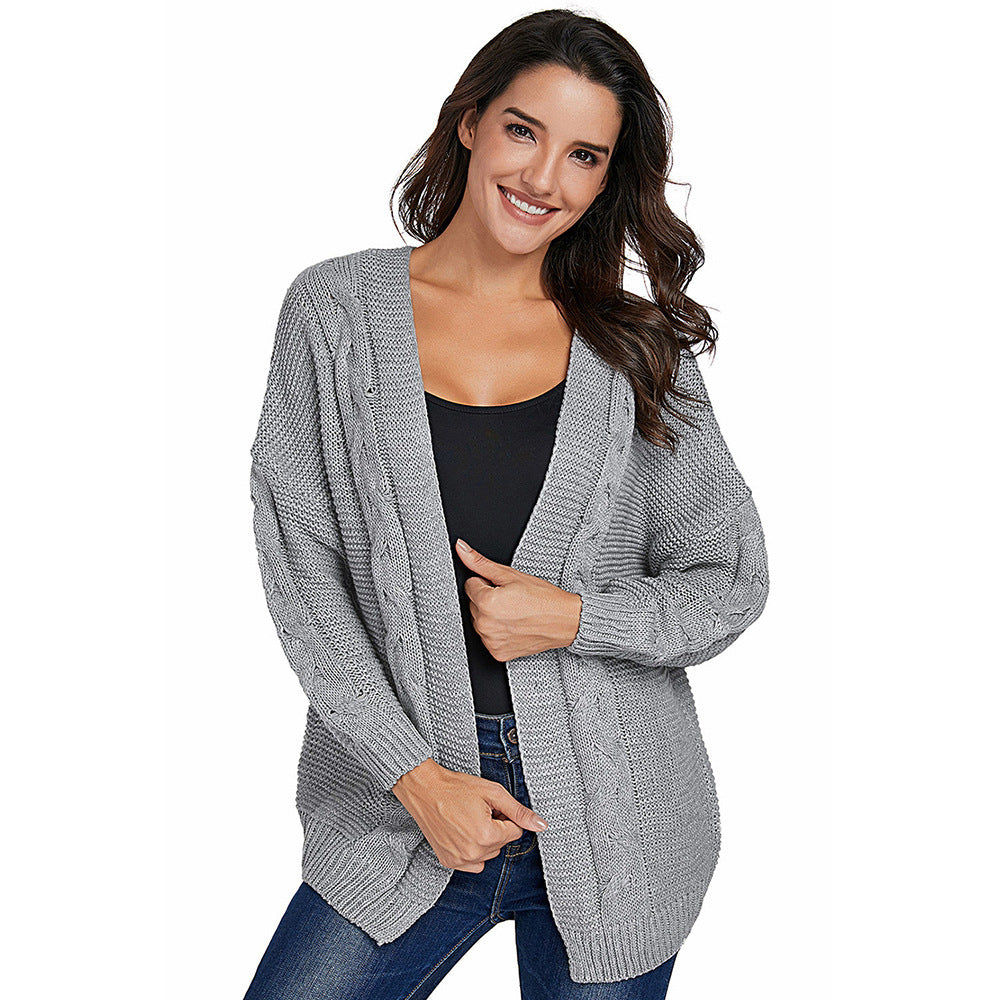 Cozy Women's Open Front Chunky Knit Cardigan