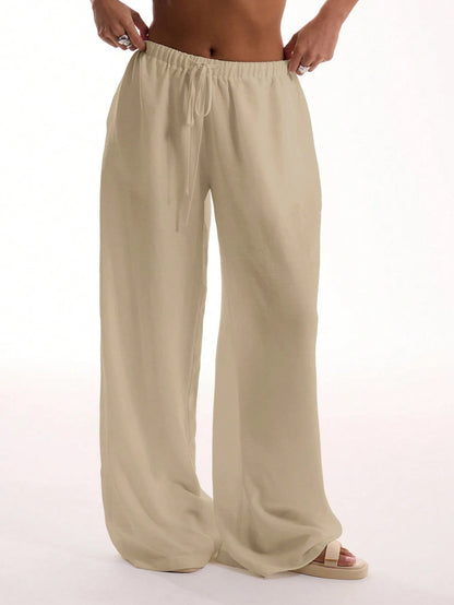Comfortable Wide Leg Women's Linen Pants