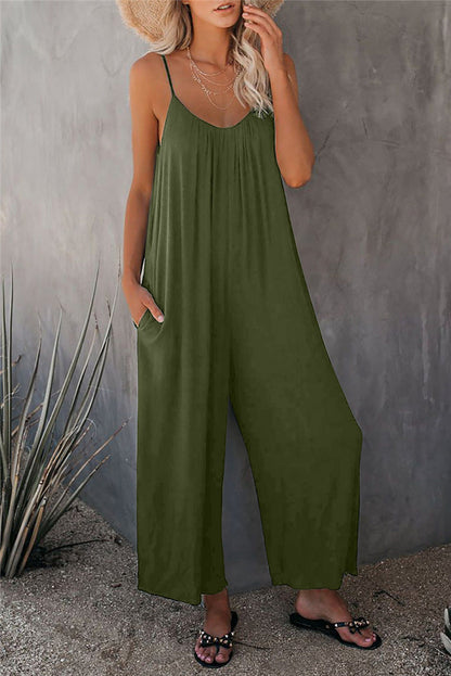 Comfortable Women's Full Length Jumpsuit with Pockets