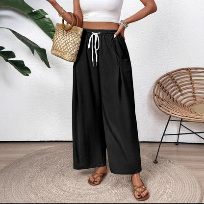 Comfortable Women's Full Length Elastic Waist Trousers - Nocini