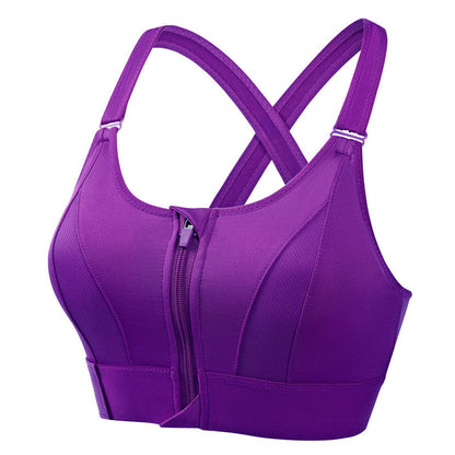 Soft & Supportive Front Zip Sports Bra