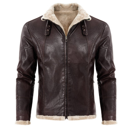 Quilted Faux Fur Men's Bomber Jacket - Warm Casual Coat - Nocini