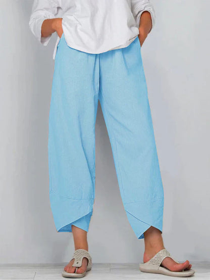 Flattering High Waist Wide Leg Womens Pants