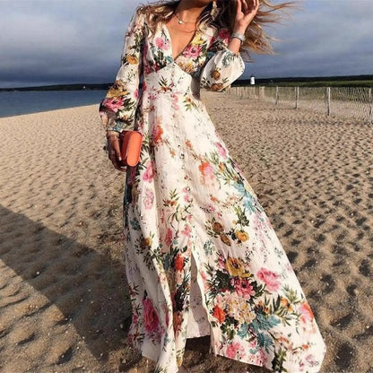 Comfortable Women's Long Sleeve Maxi Dress - Nocini