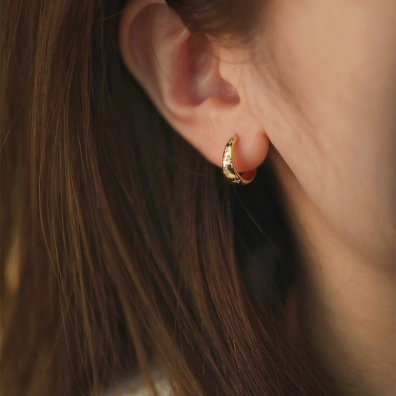 Elegant Metallic Hoop Earrings