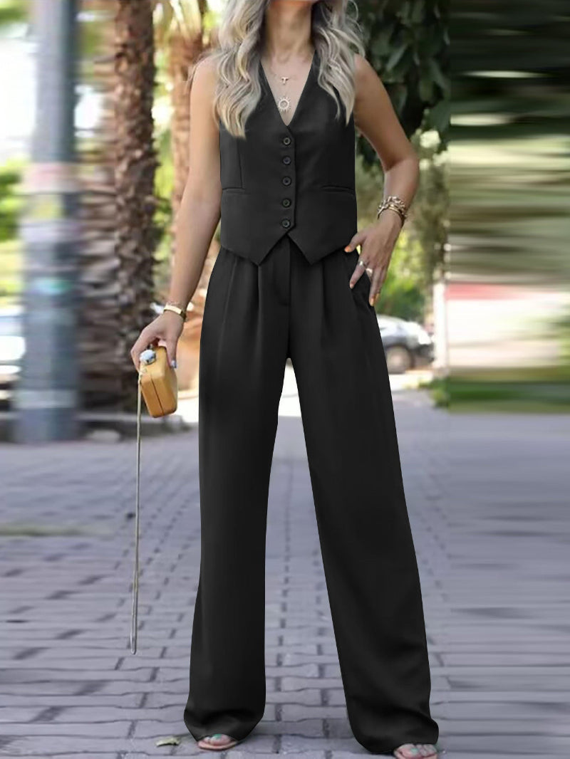 Stylish Women's Vest Suit Jacket Set