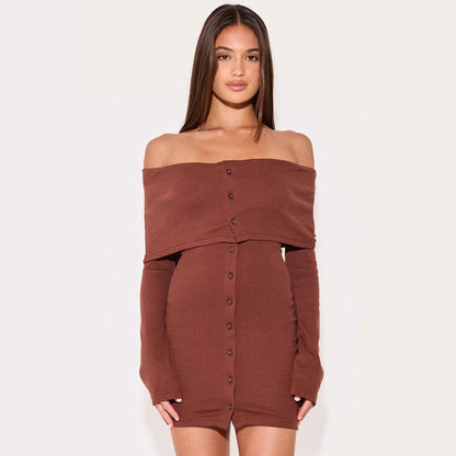 Women's Ribbed Fit and Flare Mini Dress