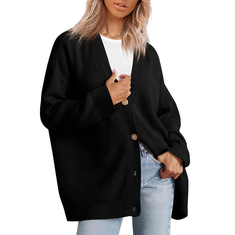 Soft Striped Knitted Open Front Cardigan