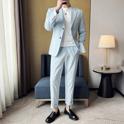 Slim Fit Cotton Blazer for Men
