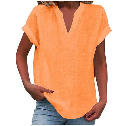 Casual V Neck Women's Blouse