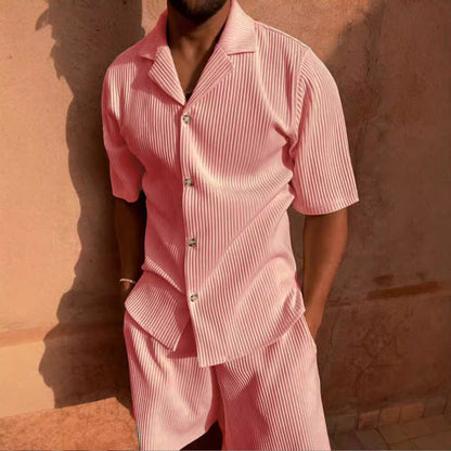 Comfortable Casual Short Sleeve Corduroy Shirt
