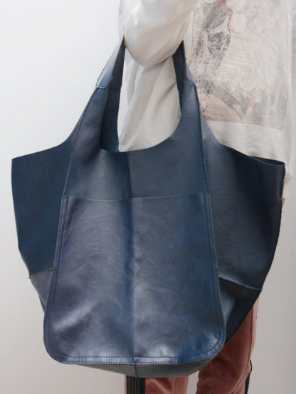 Large Classic Leather Tote Bag for Women