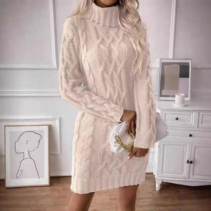 Feminine Crew Neck Mini Dress