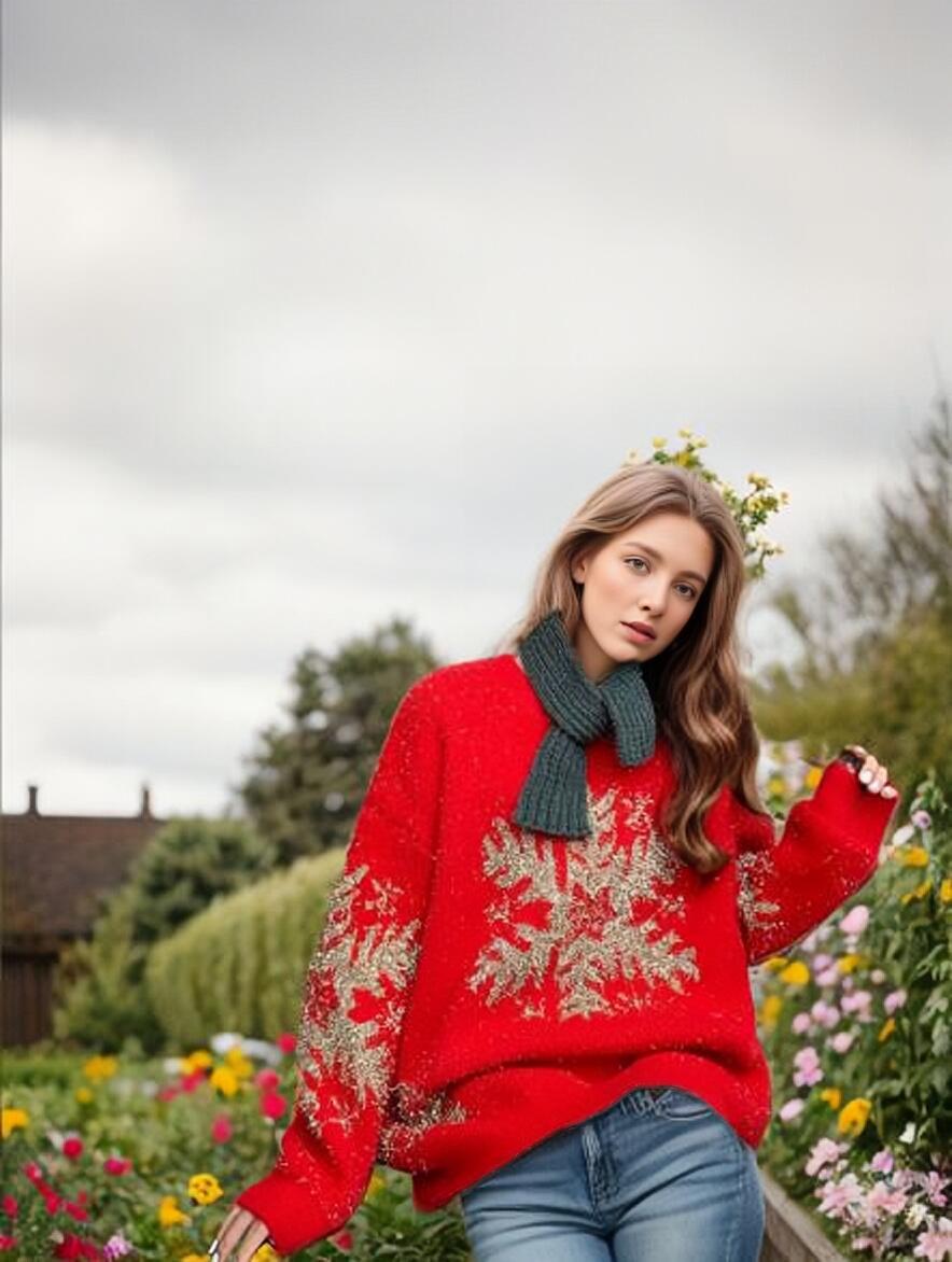 Comfy Holiday Crew Neck Sweater - Nocini