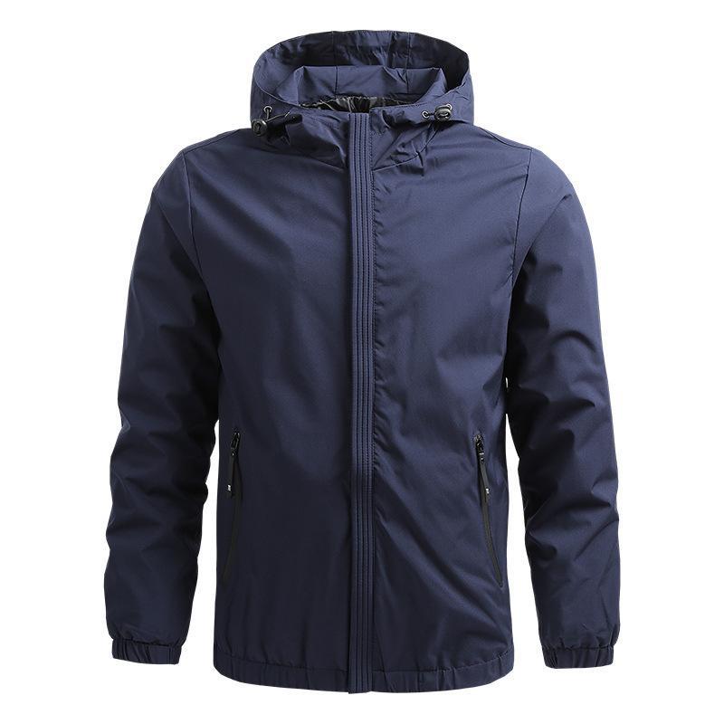 Waterproof Hooded Jacket for Men Casual Zip Up Coat