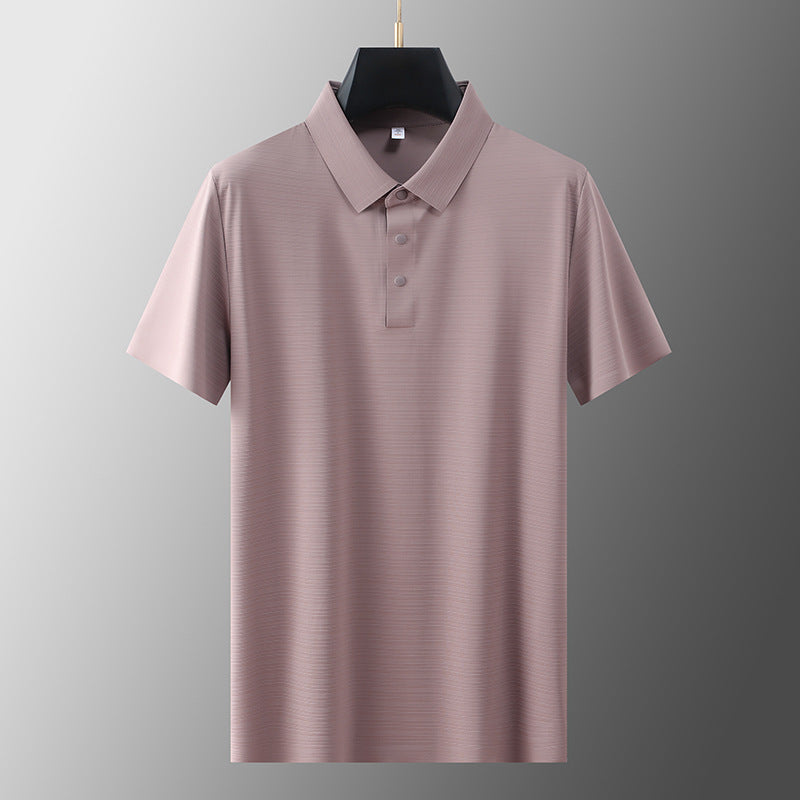 Cool Breathable Silk Polo Shirt